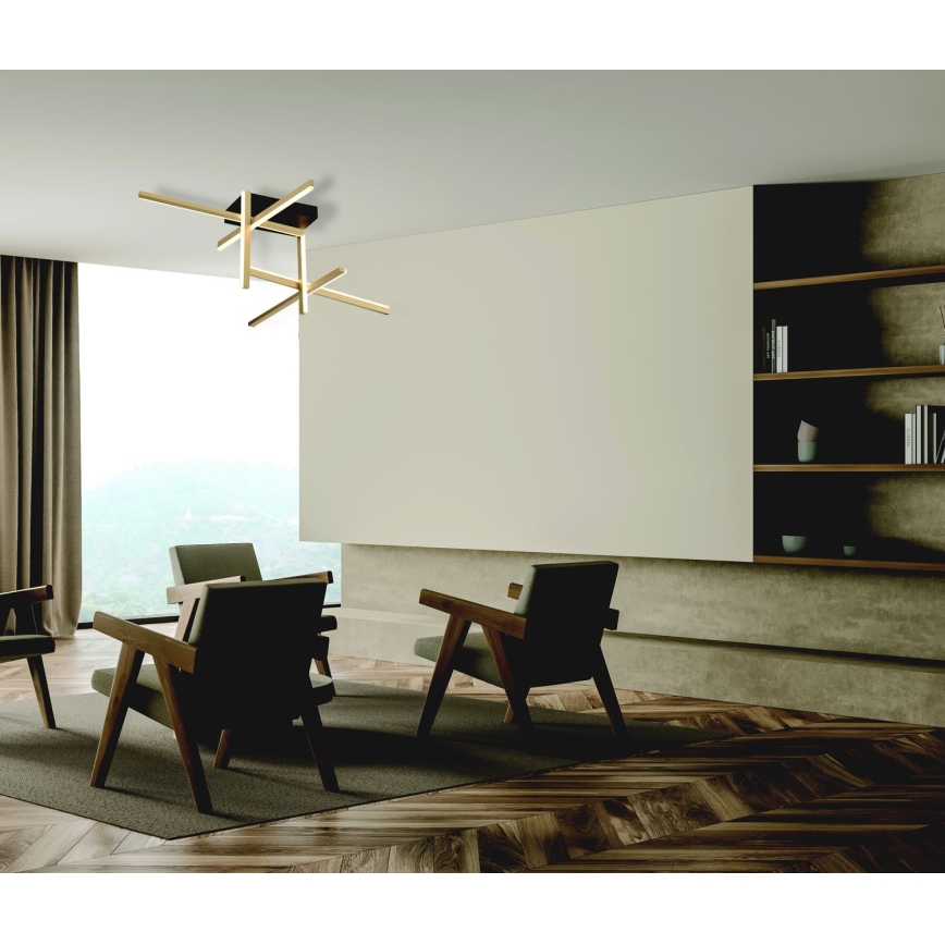 Zambelis 22026 - LED Πλαφονιέρα οροφής ντιμαριζόμενη LED/46W/230V χρυσαφί