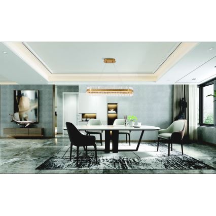 Zambelis 22041 - Led Dimmable κρεμαστό φωτιστικό οροφής LED/68W/230V χρυσαφί