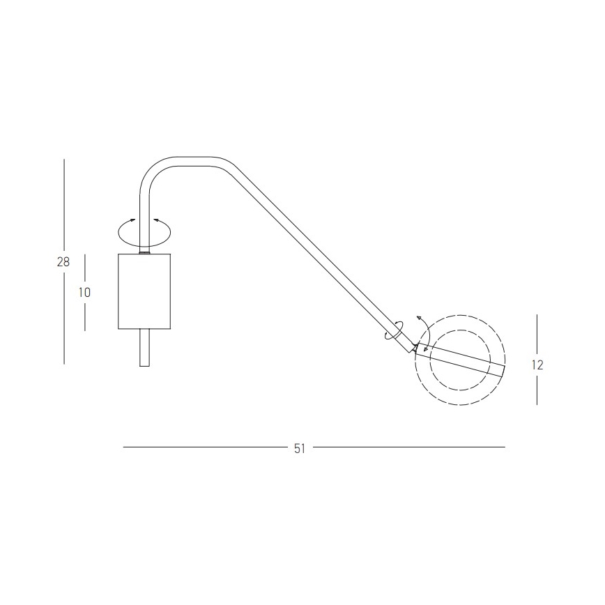 Zambelis 22042 - Επιτοίχιο φωτιστικό dimming LED LED/7W/230V μαύρο