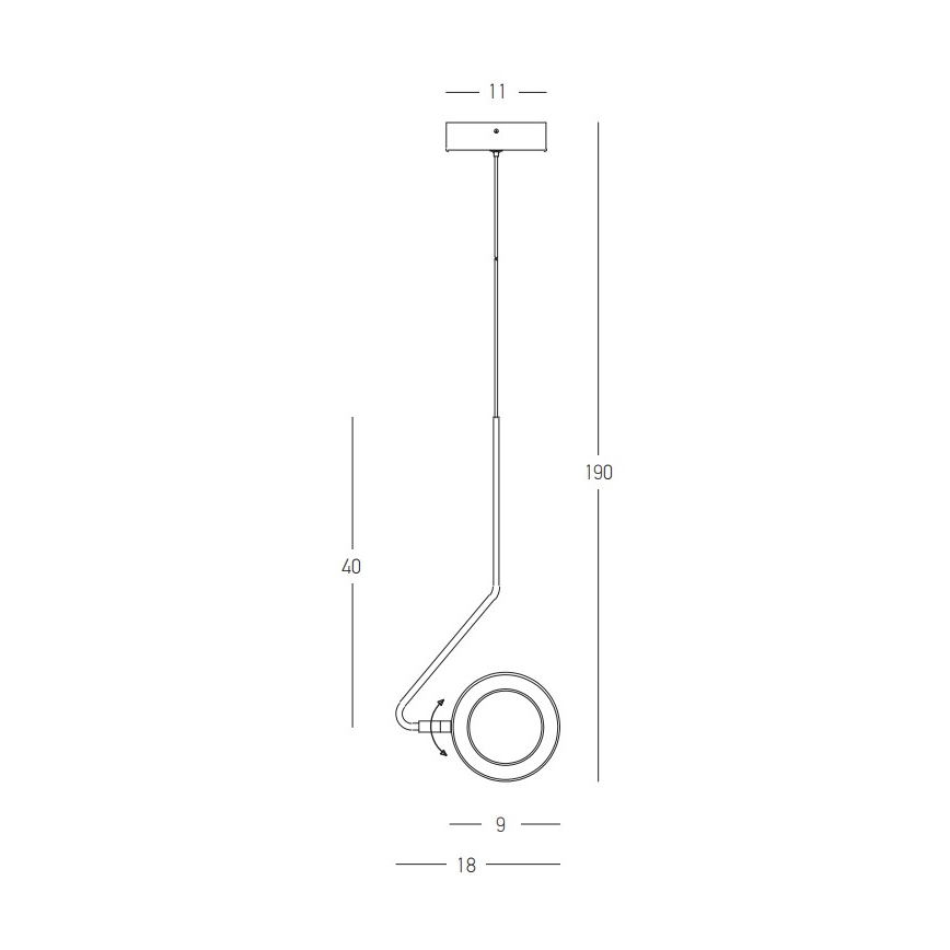 Zambelis 22044 - Led Dimmable κρεμαστό φωτιστικό οροφής LED/7W/230V CRI90 λευκό