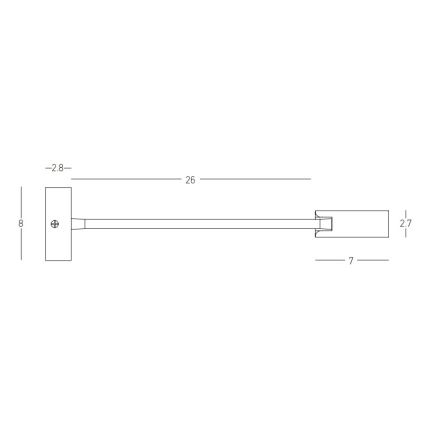 Zambelis 22049 - Λάμπα τοίχου LED LED/3W/230V CRI90 μαύρο