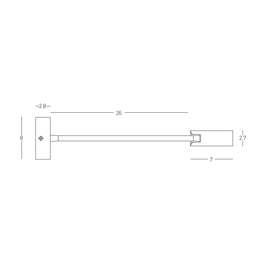 Zambelis 22049 - Λάμπα τοίχου LED LED/3W/230V CRI90 μαύρο