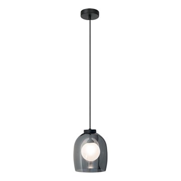 Zambelis 22051 - Κρεμαστό φωτιστικό με καλώδιο 1xG9/5W/230V Ø 18 cm, μαύρο