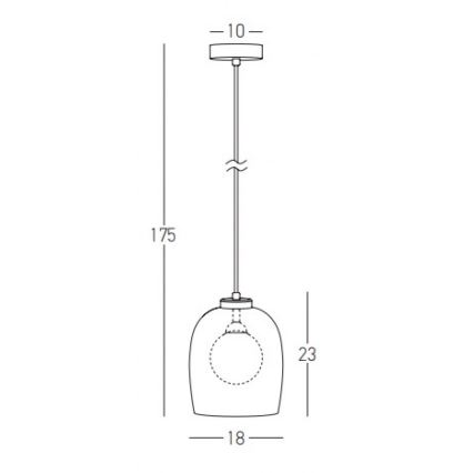 Zambelis 22051 - Κρεμαστό φωτιστικό με καλώδιο 1xG9/5W/230V Ø 18 cm, μαύρο