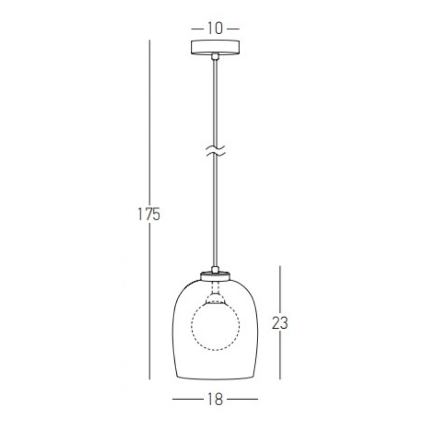 Zambelis 22051 - Κρεμαστό φωτιστικό με καλώδιο 1xG9/5W/230V Ø 18 cm, μαύρο