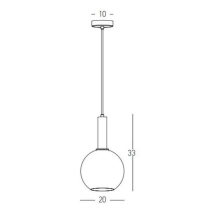 Zambelis 22071 - Κρεμαστό φωτιστικό οροφής  1xE27/40W/230V διάμετρος 20 cm χρυσαφί
