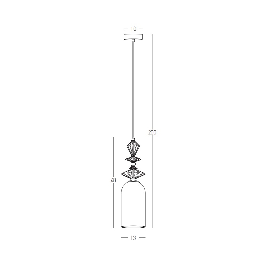 Zambelis 22078 -  Κρεμαστό φωτιστικό οροφής 1xE27/40W/230V