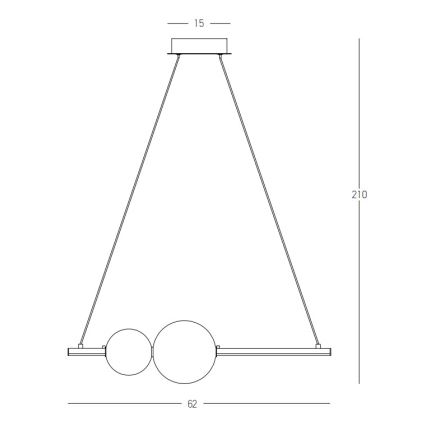 Zambelis 22108 - Led Dimmable κρεμαστό φωτιστικό οροφής LED/11W/230V χρυσαφί