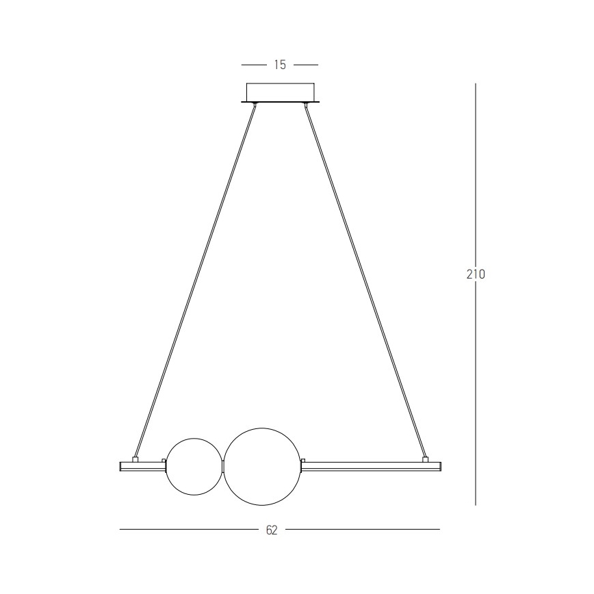 Zambelis 22108 - Led Dimmable κρεμαστό φωτιστικό οροφής LED/11W/230V χρυσαφί