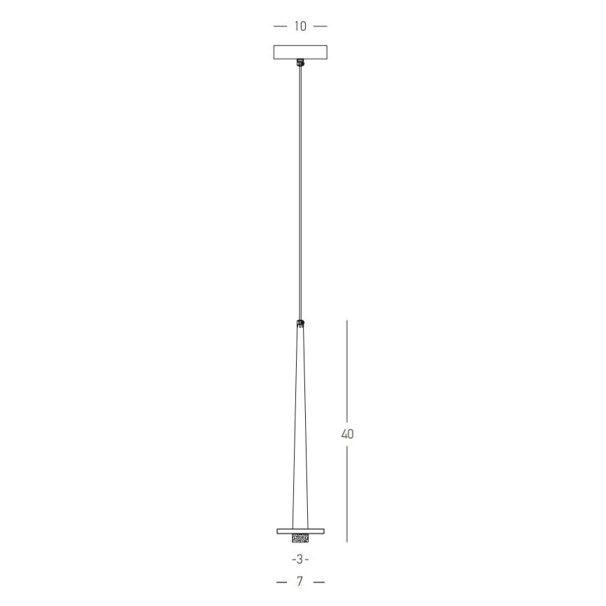 Zambelis 22110 - Πολύφωτο LED με συρματόσχοινο LED/3W/230V CRI90 μαύρο