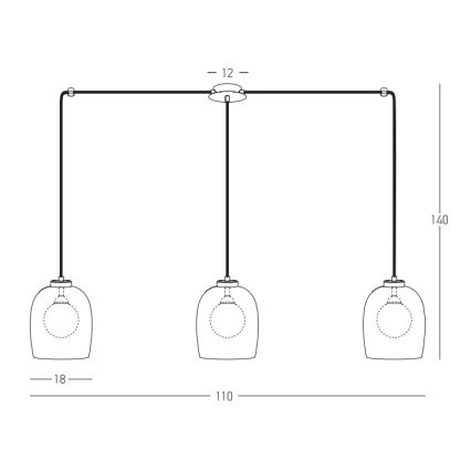 Zambelis 22146 - Κρεμαστό φωτιστικό οροφής 3xG9/5W/230V spider μαύρο