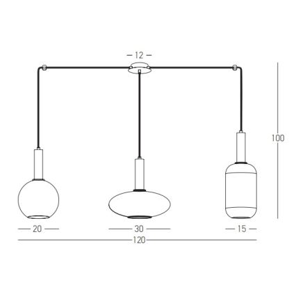 Zambelis 22151 - Κρεμαστό φωτιστικό οροφής 3xE27/40W/230V spider χρυσό