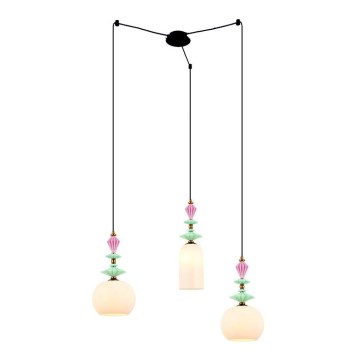 Zambelis 22152 - Κρεμαστό φωτιστικό οροφής 3xE27/40W/230V spider ceramics