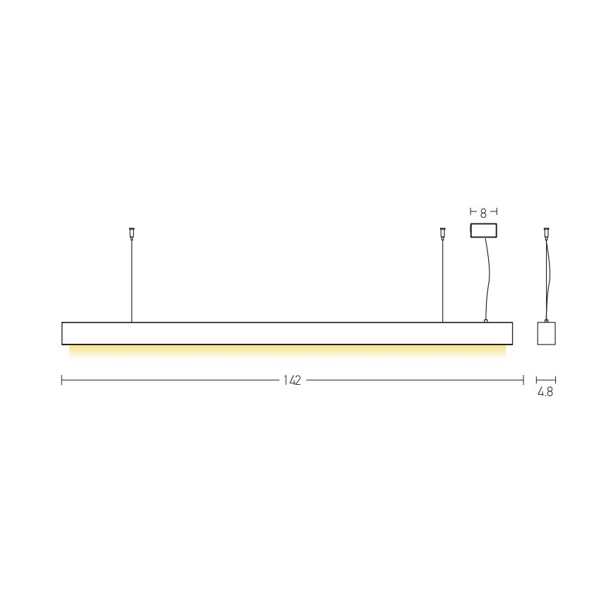 Zambelis 22210 -  LED Κρεμαστό φωτιστικό οροφής LED/45W/230V