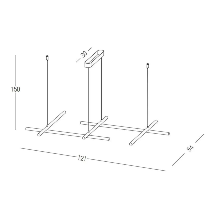 Zambelis 22242 - Led Dimmable κρεμαστό φωτιστικό οροφής LED/50W/230V χρυσαφί