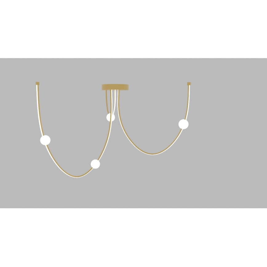Zambelis 22248 - Led Dimmable κρεμαστό φωτιστικό οροφής LED/42W/230V χρυσαφί
