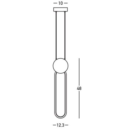 Zambelis 23100 - Led Dimmable κρεμαστό φωτιστικό οροφής LED/13W/230V 3000K χρυσαφί