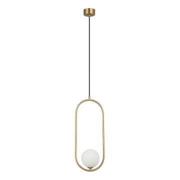 Zambelis 23135 - Κρεμαστό φωτιστικό οροφής  1xG9/7W/230V 12x20 cm χρυσαφί