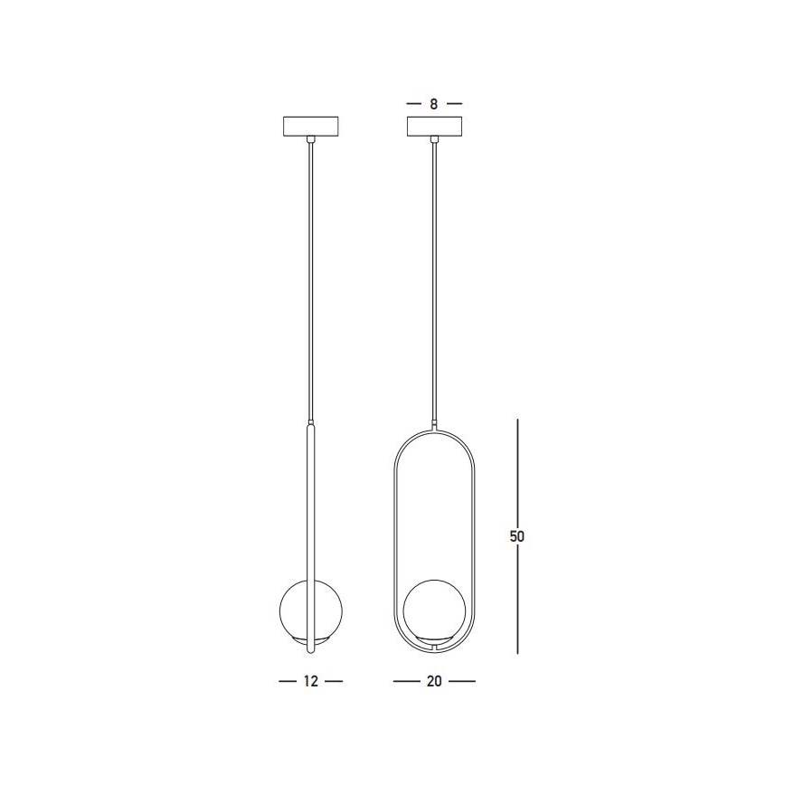 Zambelis 23135 - Κρεμαστό φωτιστικό οροφής  1xG9/7W/230V 12x20 cm χρυσαφί