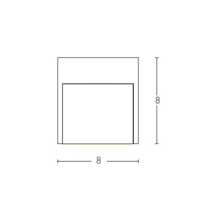 Zambelis E111 - Επιτοίχιο φωτιστικό εξωτερικού χώρου LED LED/3W/230V 3000K IP54