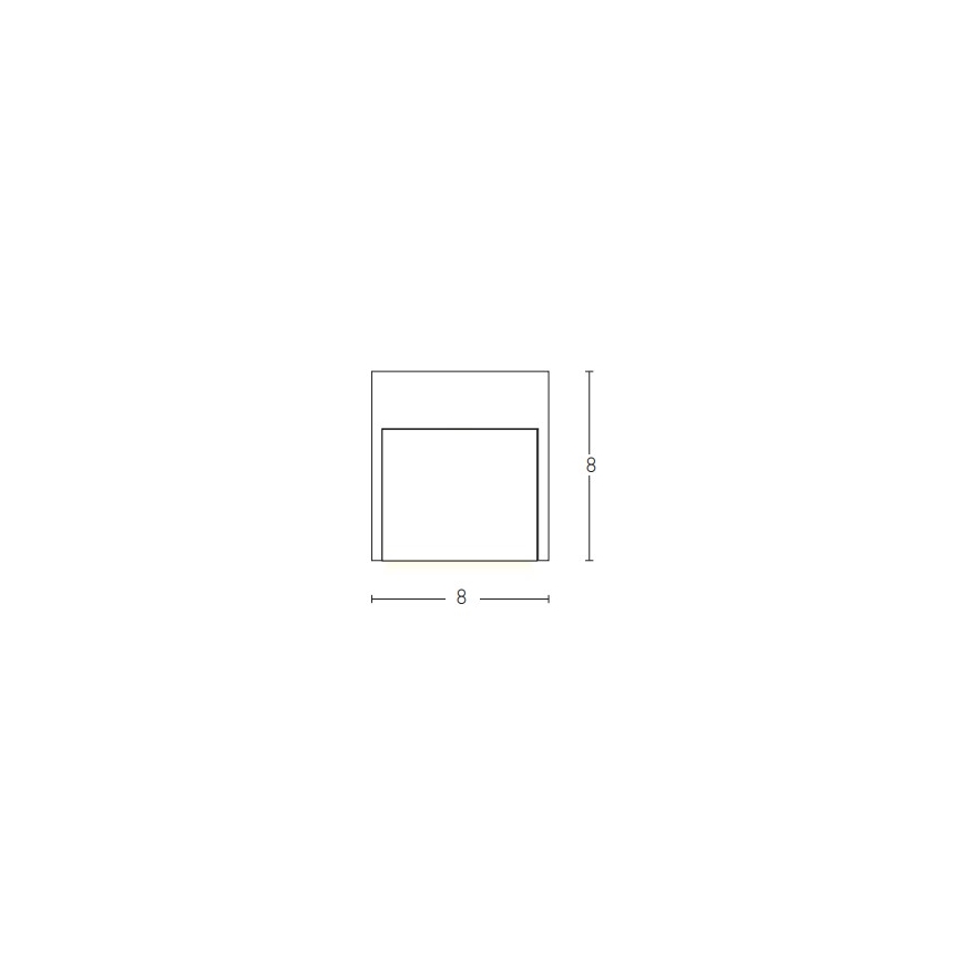 Zambelis E111 - Επιτοίχιο φωτιστικό εξωτερικού χώρου LED LED/3W/230V 3000K IP54