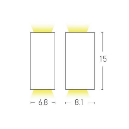 Zambelis E122 - Επιτοίχιο φωτιστικό εξωτερικού χώρου 2xGU10/15W/230V IP54 ανθρακί