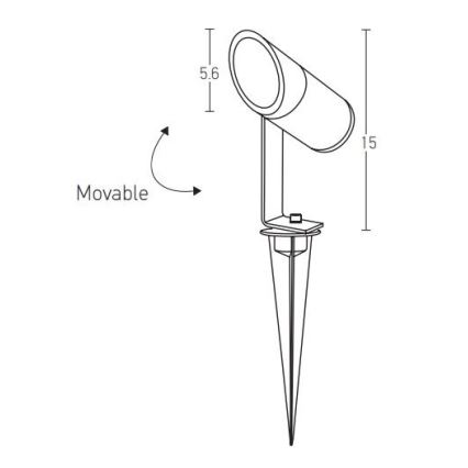 Zambelis E152 - Φωτιστικό LED εξωτερικού χώρου LED/7W/230V IP65 ανθρακί