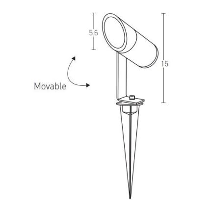 Zambelis E152 - Φωτιστικό LED εξωτερικού χώρου LED/7W/230V IP65 ανθρακί