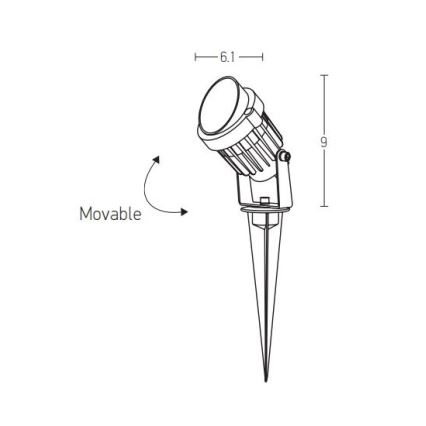 Zambelis E153 - Φωτιστικό LED εξωτερικού χώρου LED/5W/230V IP65 ανθρακί