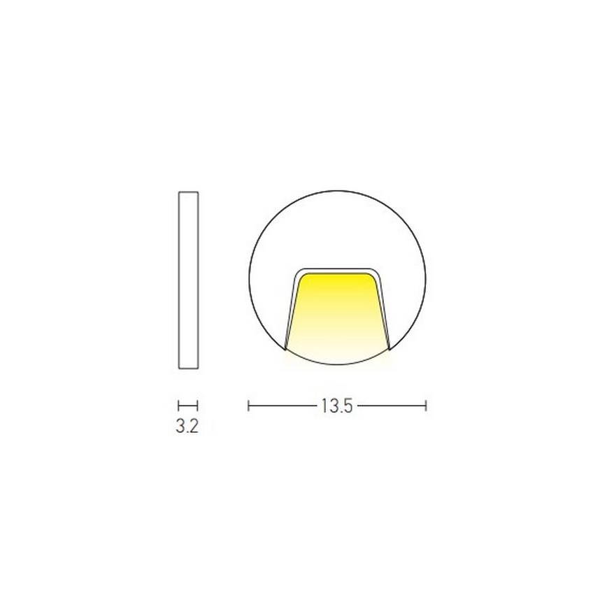 Zambelis E183 - Φωτισμός σκάλας εξωτερικού χώρου LED LED/3W/230V IP54 ανθρακί