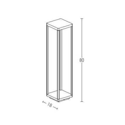 Zambelis E204 - Φωτιστικό LED εξωτερικού χώρου LED/7W/230V IP54 ανθρακί