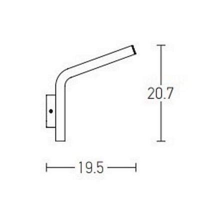 Zambelis E205 - Εξωτερικό επιτοίχιο φωτιστικό LED/10W/230V IP54 ανθρακί