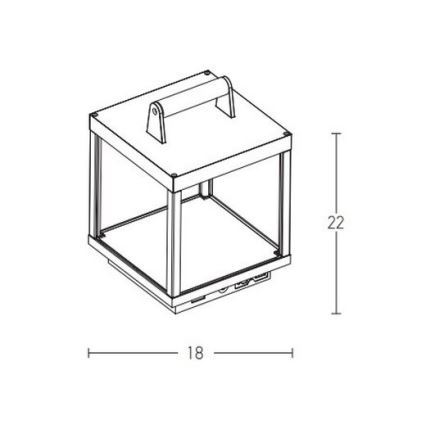 Zambelis E218 - Λάμπα dimming LED εξωτερικού χώρου LED/5W/5V IP54 μαύρο