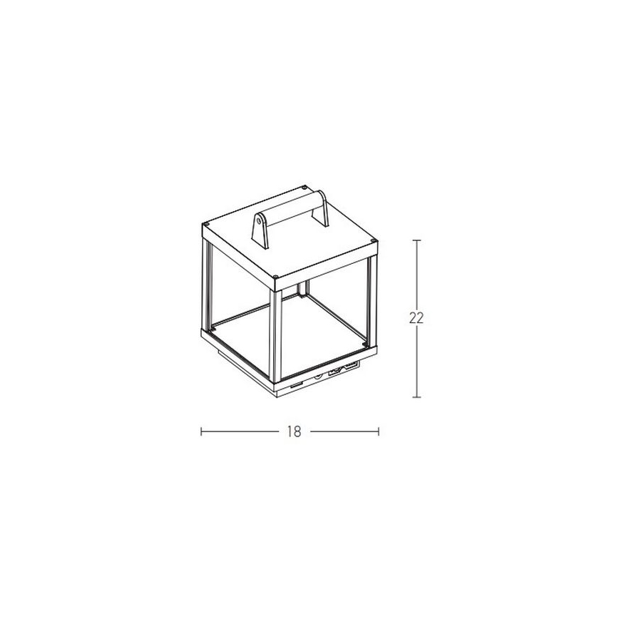 Zambelis E218 - Λάμπα dimming LED εξωτερικού χώρου LED/5W/5V IP54 μαύρο
