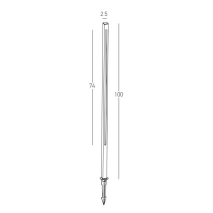 Zambelis E280 - Φωτιστικό LED εξωτερικού χώρου LED/15W/230V IP65 καφέ