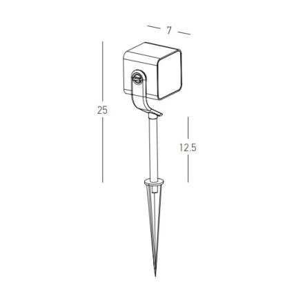 Zambelis E286 - Φωτιστικό LED εξωτερικού χώρου LED/12W/230V IP65 ανθρακί