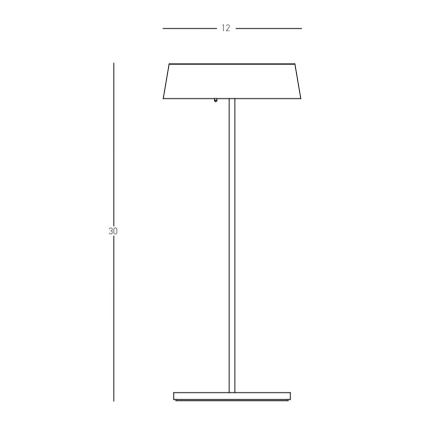 Zambelis E289 - Λάμπα dimming LED εξωτερικού χώρου LED/2,2W/3,7V 2200 mAh IP54 μαύρο