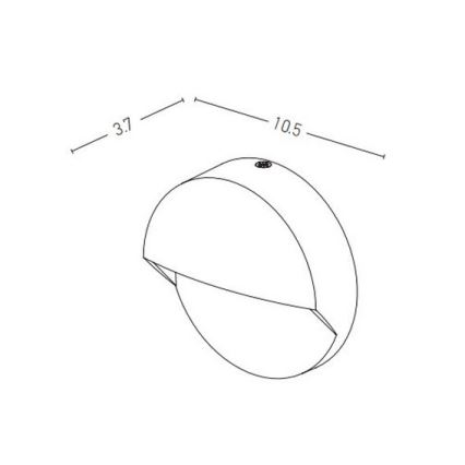 Zambelis E294 - Φωτισμός σκάλας εξωτερικού χώρου LED LED/2W/230V IP65 ανθρακί