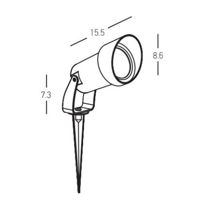 Zambelis E310 - Λάμπα εξωτερικού χώρου 1xGU10/7W/230V IP54