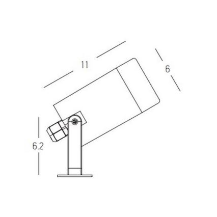 Zambelis E311 - Λάμπα εξωτερικού χώρου 1xGU10/7W/230V IP54