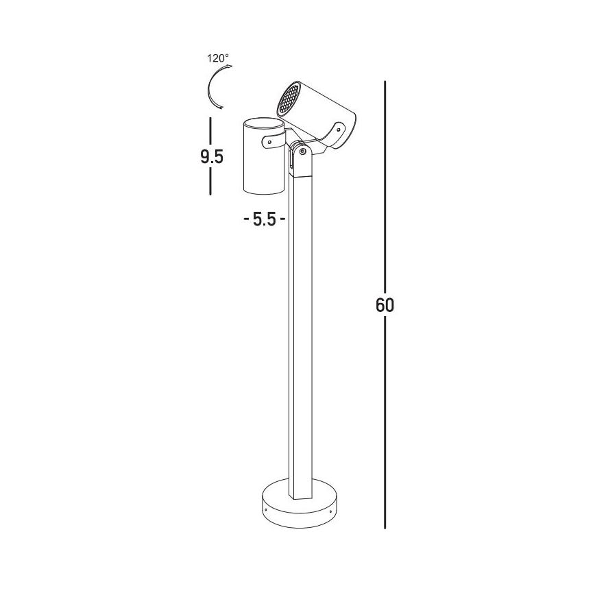Zambelis E325 - Λάμπα εξωτερικού χώρου 1xGU10/15W/230V IP54 ανθρακί
