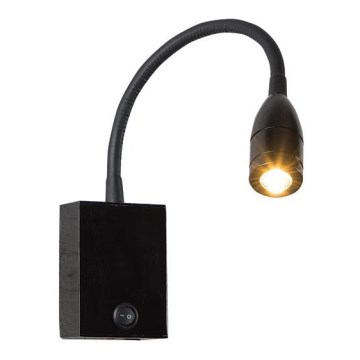 Zambelis H32 - Απλίκα τοίχου LED εύκαμπτη LED/3W/230V μαύρο
