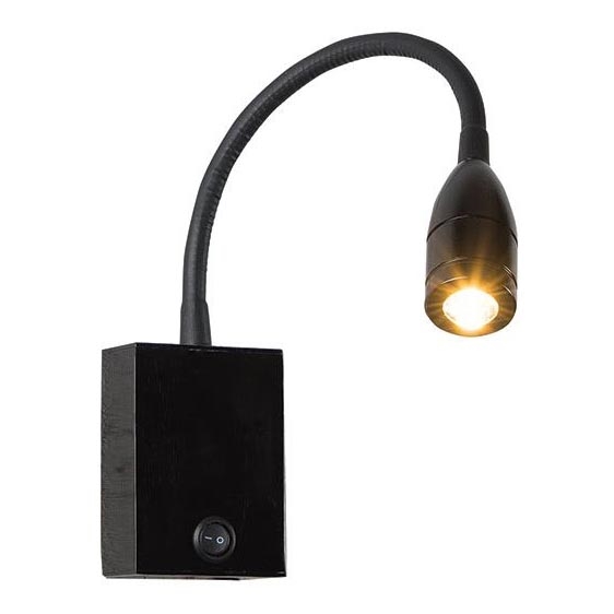 Zambelis H32 - Απλίκα τοίχου LED εύκαμπτη LED/3W/230V μαύρο
