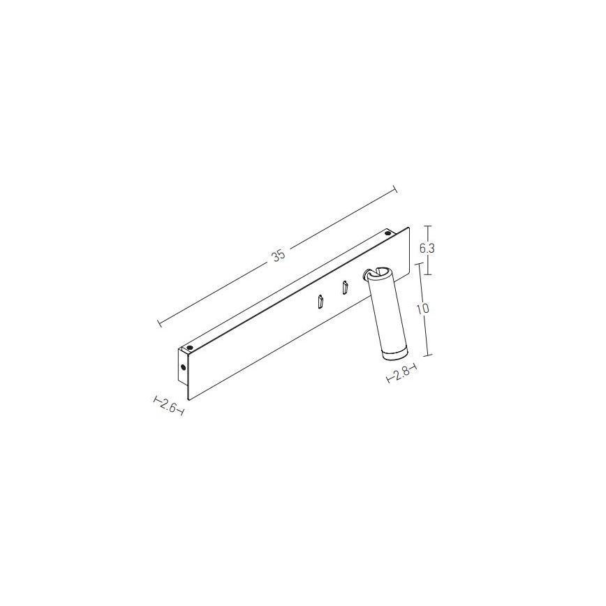 Zambelis H52 - Φωτιστικό τοίχου LED LED/3W + LED/10W/230V λευκό
