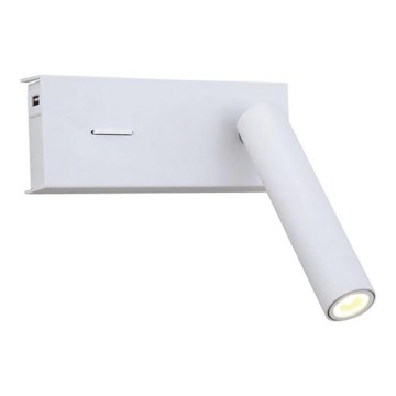 Zambelis H74 - Φωτιστικό τοίχου LED LED/3W/230V USB λευκό