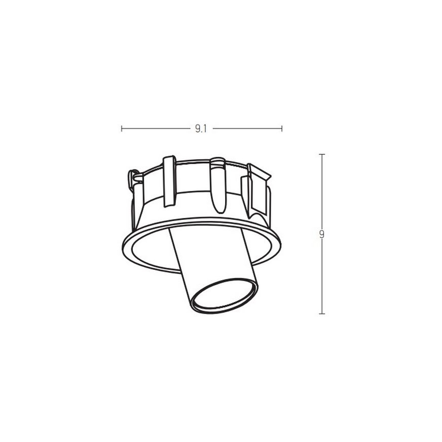 Zambelis Z11107-B - LED Χωνευτό φωτιστικό σποτ LED/7W/230V CRI90 μαύρο