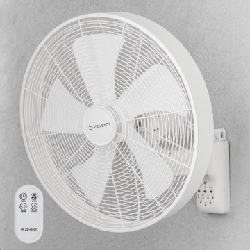 ZEVENTI - Ανεμιστήρας τοίχου FREEZE 50W/230V, Ø 45 cm, λευκός + τηλεχειριστήριο