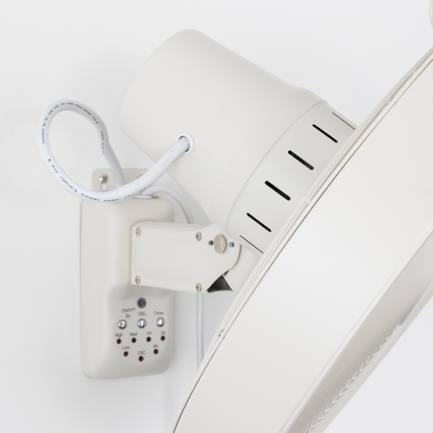 ZEVENTI - Ανεμιστήρας τοίχου FREEZE 50W/230V διάμ. 45 cm σε λευκό + τηλεχειριστήριο