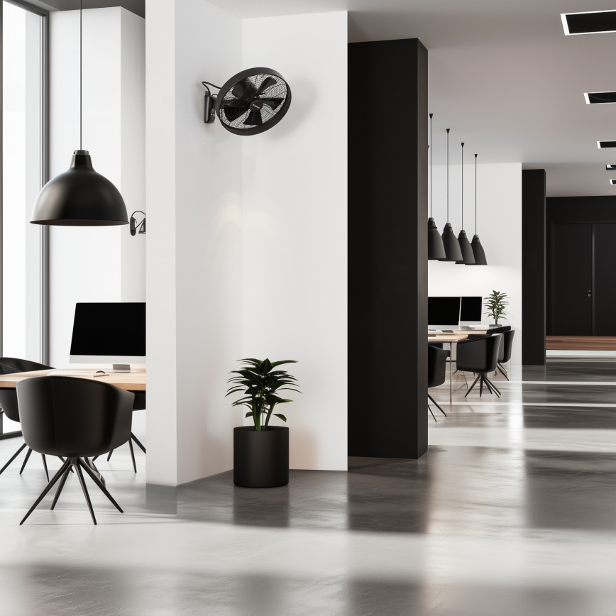 ZEVENTI - Ανεμιστήρας τοίχου FREEZE 50W/230V διάμετρος 40 cm μαύρο + τηλεχειριστήριο