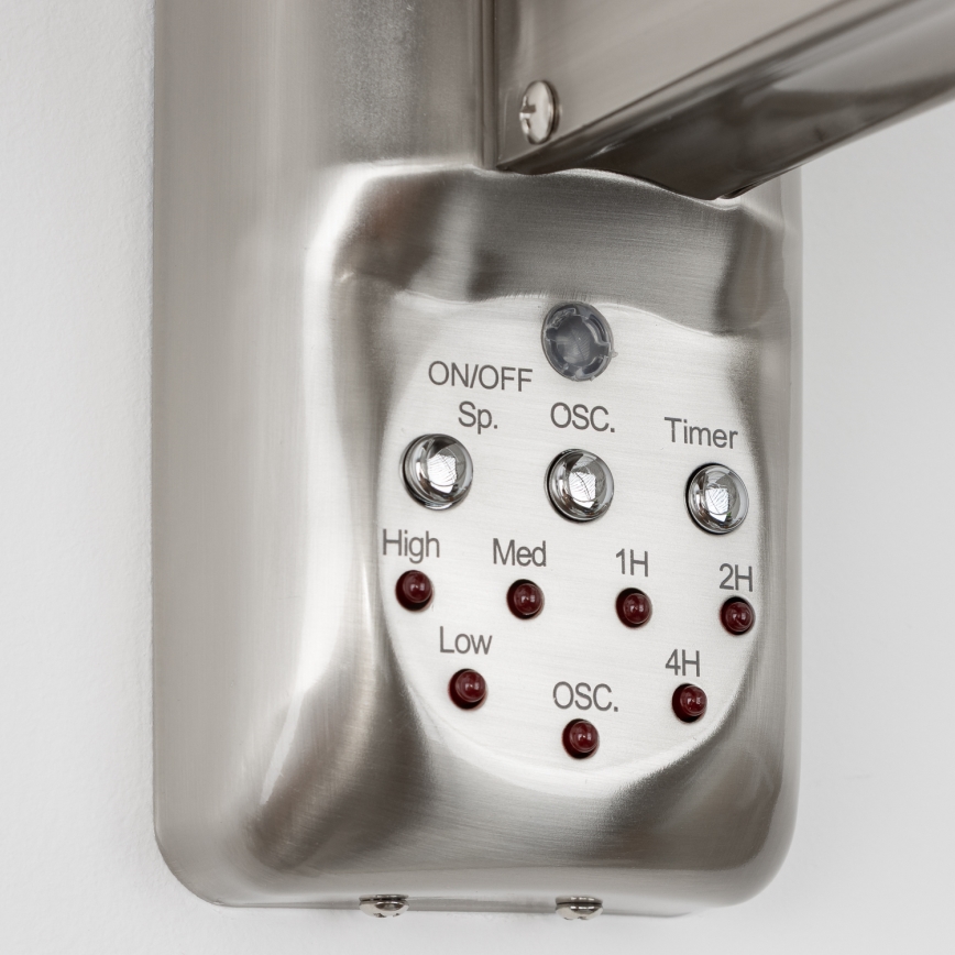 ZEVENTI - Ανεμιστήρας τοίχου FREEZE 50W/230V διάμετρος 40 cm ματ χρώμιο + τηλεχειριστήριο